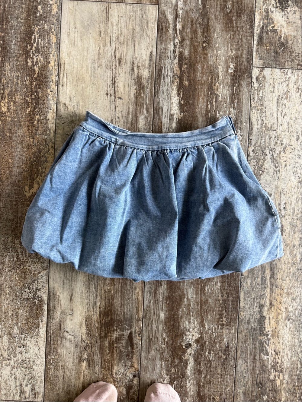 2 for $15 sale: Love poem denim bubble mini skirt / skirt - S